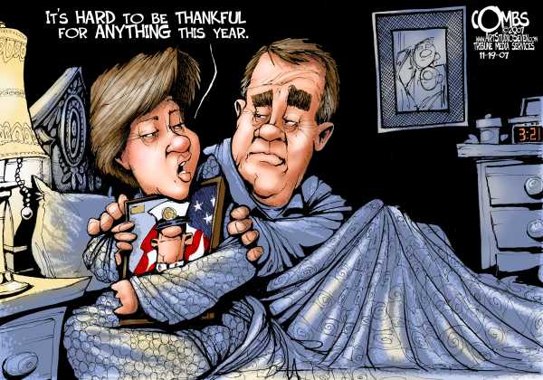Editorial Cartoon by Paul Combs, Tribune Media Services on America Celebrates Thanksgiving