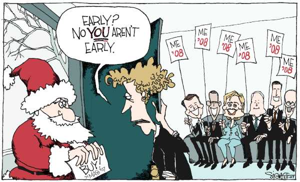 Editorial Cartoon by Signe Wilkinson, Philadelphia Daily News on Shopping Season Underway