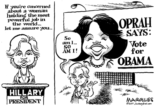 Editorial Cartoon by Jimmy Margulies, The Record, New Jersey on Democratic Campaign News