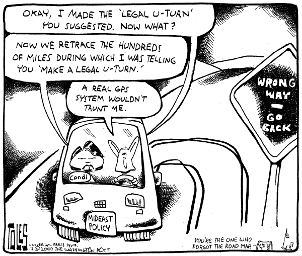 Editorial Cartoon by Tom Toles, Washington Post on Mideast Peace Talks Continue