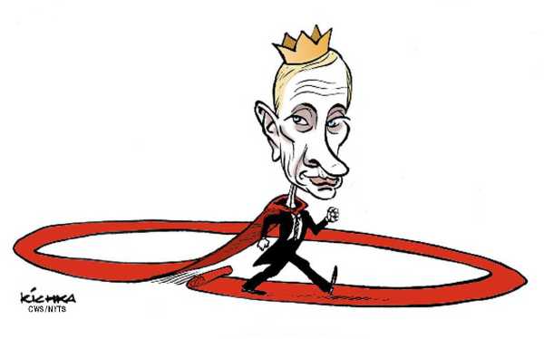 Editorial Cartoon by Michel Kichka, Telad, Jerusalem, Israel on Putin Retains Power