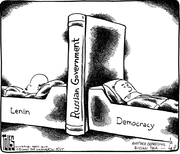 Editorial Cartoon by Tom Toles, Washington Post on Putin Retains Power