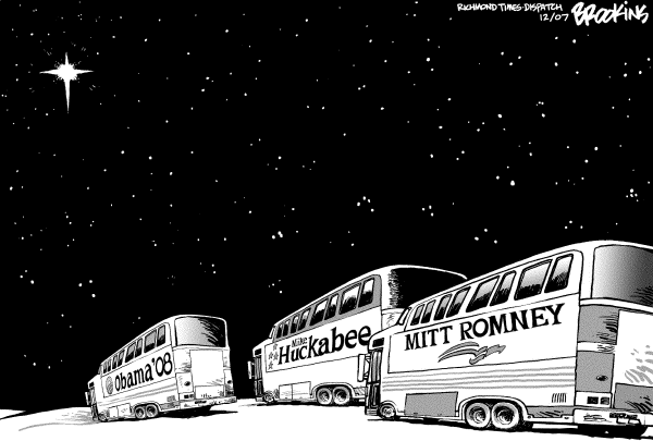 Editorial Cartoon by Gary Brookins, Richmond Times-Dispatch on Iowa Caucus Nears