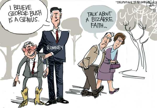 Editorial Cartoon by Pat Bagley, Salt Lake Tribune on Iowa Caucus Nears