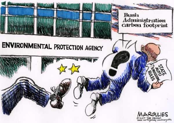 Editorial Cartoon by Jimmy Margulies, The Record, New Jersey on EPA Denies California Request