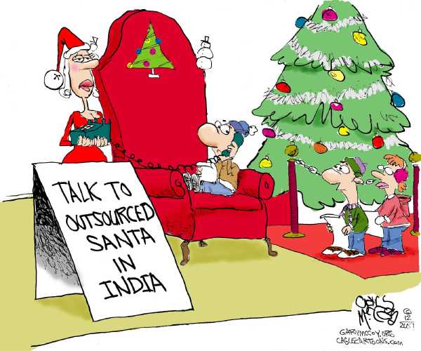 Editorial Cartoon by Gary McCoy, The Suburban Journals, IL, Cagle Cartoons on Christmas Celebrated Worldwide
