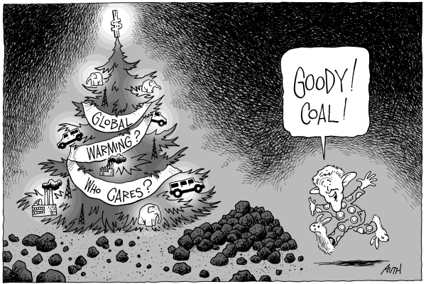 Editorial Cartoon by Tony Auth, Philadelphia Inquirer on Christmas Celebrated Worldwide