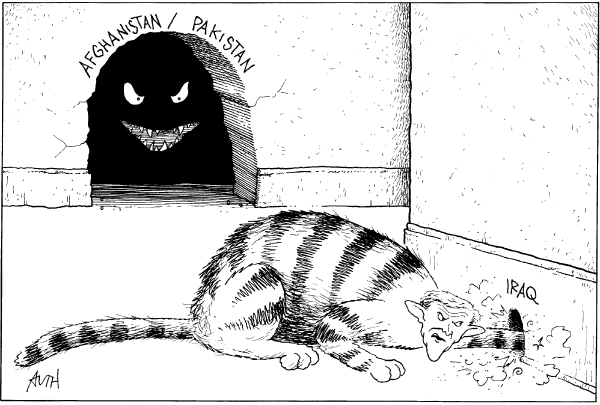 Editorial Cartoon by Tony Auth, Philadelphia Inquirer on Taliban Surges