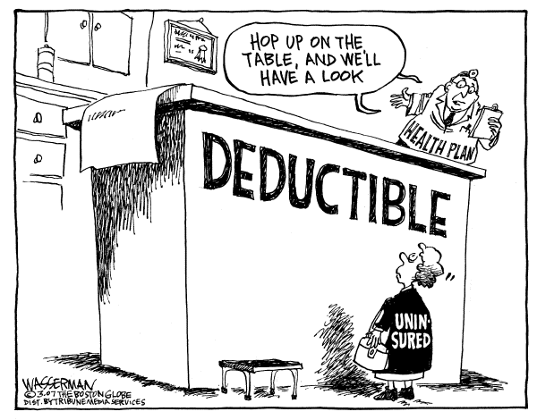 Editorial Cartoon by Dan Wasserman, Boston Globe on Economy Takes a Turn
