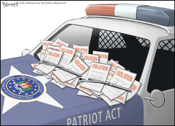 Editorial Cartoon by Clay Bennett, Christian Science Monitor on Trouble on the Homefront
