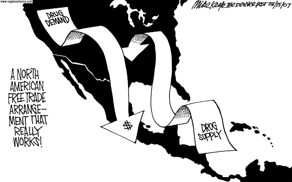 Editorial Cartoon by Mike Keefe, Denver Post on In Other News