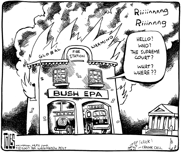 Editorial Cartoon by Tom Toles, Washington Post on Supreme Court Makes an Environmental Ruling