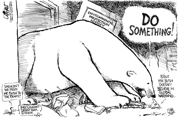 Editorial Cartoon by Pat Oliphant, Universal Press Syndicate on Supreme Court Makes an Environmental Ruling