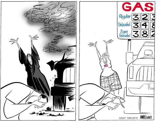 Editorial Cartoon by Ann Telnaes, CWS/CartoonArts Intl. on Gas Prices Surge Higher