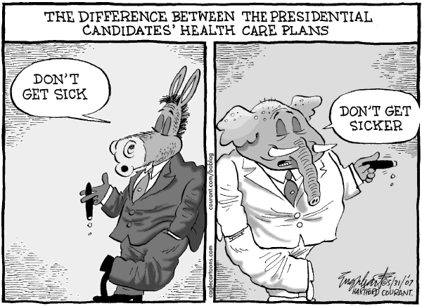 Editorial Cartoon by Bob Engelhart, Hartford Courant on Economy Stays on Course