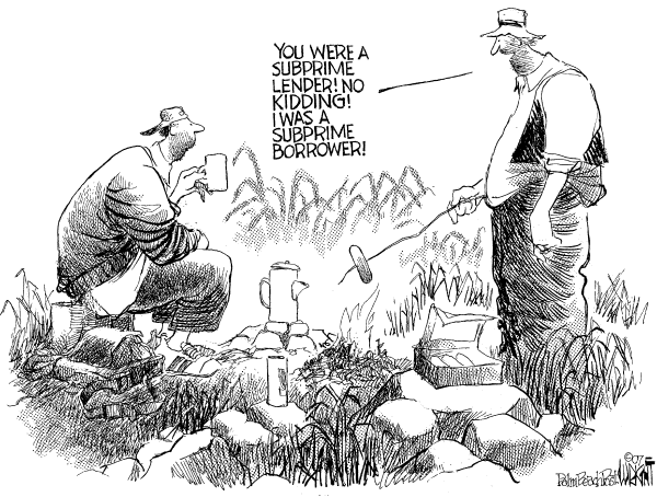 Editorial Cartoon by Don Wright, Palm Beach Post on Economy Stays on Course