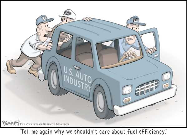 Editorial Cartoon by Clay Bennett, Christian Science Monitor on Cost of Gas Remains High
