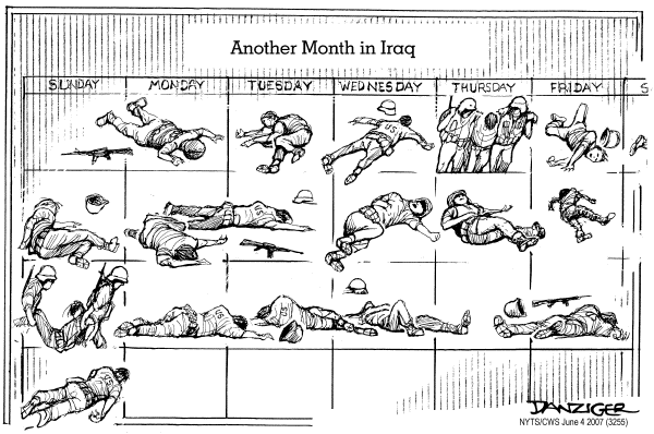 Editorial Cartoon by Jeff Danziger, CWS/CartoonArts Intl. on Surge Continues in Iraq