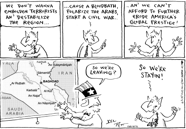 Editorial Cartoon by Joel Pett, Lexington Herald-Leader, CWS/CartoonArts Intl. on Surge Continues in Iraq