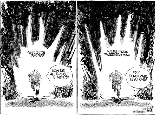 Editorial Cartoon by Don Wright, Palm Beach Post on New Conflict Erupts in Mideast