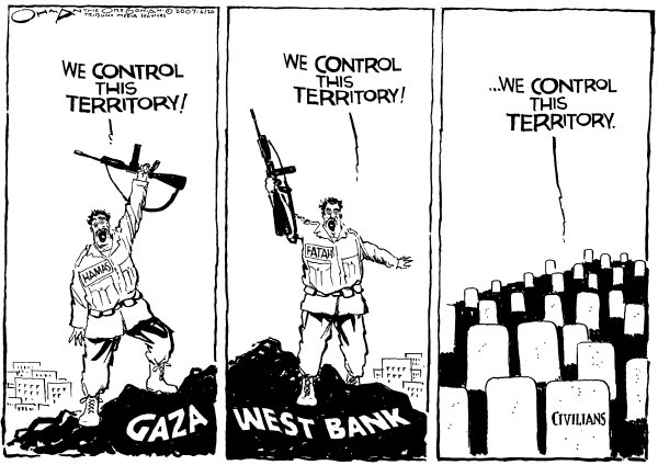 Editorial Cartoon by Jack Ohman, The Oregonian on New Conflict Erupts in Mideast