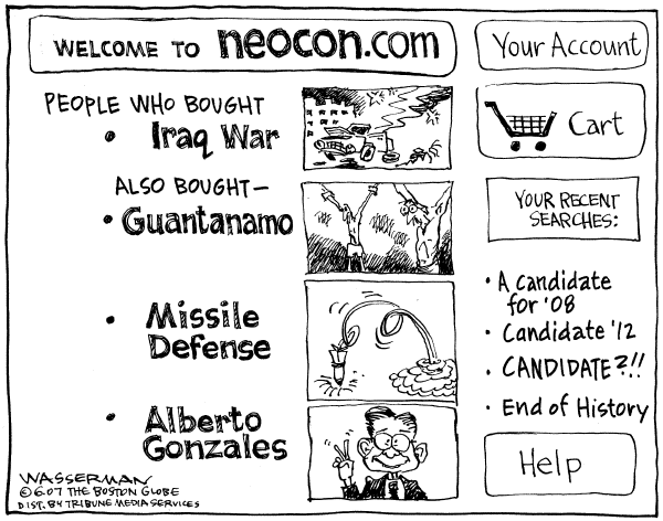 Editorial Cartoon by Dan Wasserman, Boston Globe on In Other News