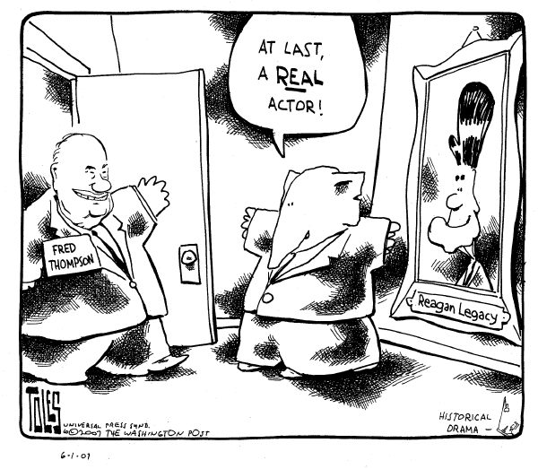 Editorial Cartoon by Tom Toles, Washington Post on Presidential Races Tighten