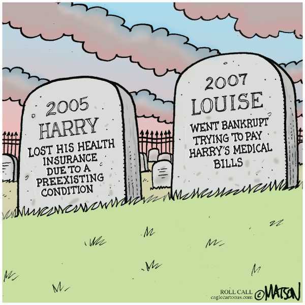 Editorial Cartoon by RJ Matson, Cagle Cartoons on Bush Vetoes Child Health Bill
