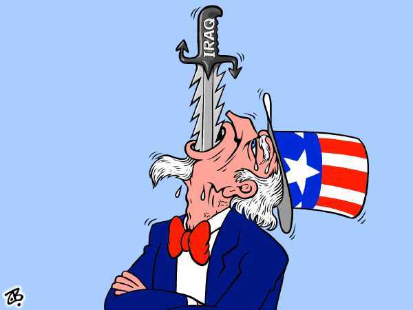Editorial Cartoon by Emad Hajjaj, Al Ghad, Amman, Jordan on Surge Effects Evident