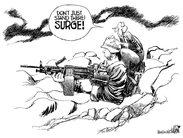 Editorial Cartoon by Don Wright, Palm Beach Post on Surge Effects Evident