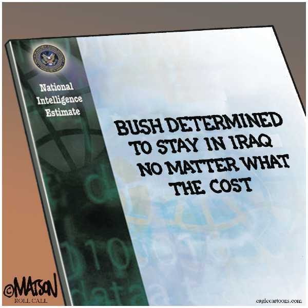 Editorial Cartoon by RJ Matson, Cagle Cartoons on White House Explains Iraq Strategy
