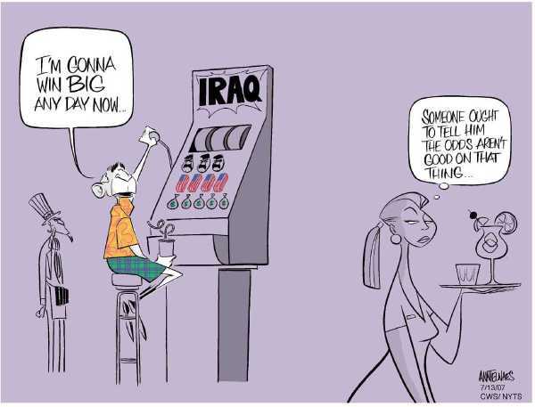 Editorial Cartoon by Ann Telnaes, CWS/CartoonArts Intl. on White House Explains Iraq Strategy