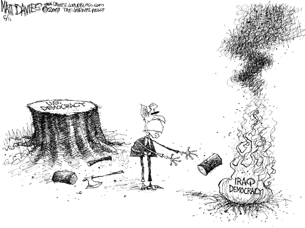 Editorial Cartoon by Matt Davies, Journal News on White House Explains Iraq Strategy
