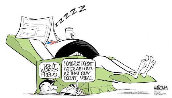 Editorial Cartoon by Ann Telnaes, CWS/CartoonArts Intl. on Attorney General Weathers Storm