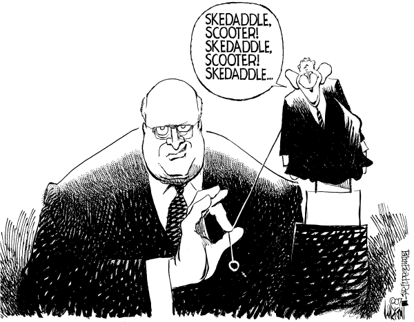 Editorial Cartoon by Don Wright, Palm Beach Post on President Commutes Libby’s Sentence