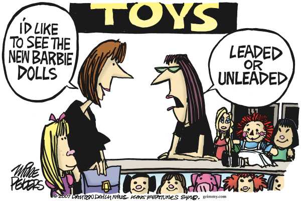 Editorial Cartoon by Mike Peters, Dayton Daily News on Chinese Exports Deemed Dangerous
