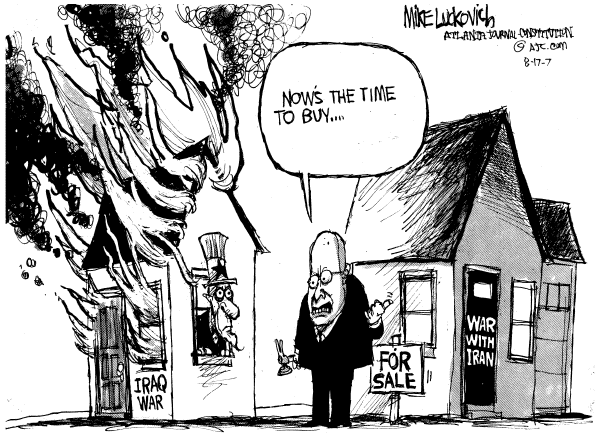 Editorial Cartoon by Mike Luckovich, Atlanta Journal-Constitution on Progress in Iraq