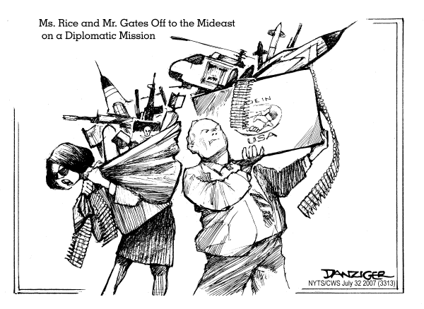 Editorial Cartoon by Jeff Danziger, CWS/CartoonArts Intl. on More Diplomacy in Mideast