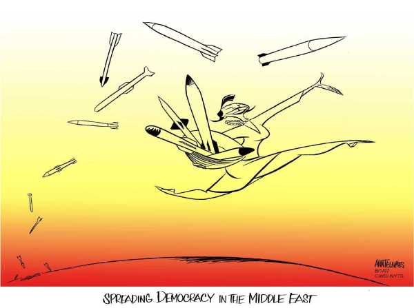 Editorial Cartoon by Ann Telnaes, CWS/CartoonArts Intl. on More Diplomacy in Mideast