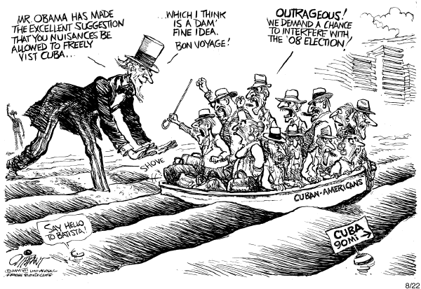 Editorial Cartoon by Pat Oliphant, Universal Press Syndicate on In Other News