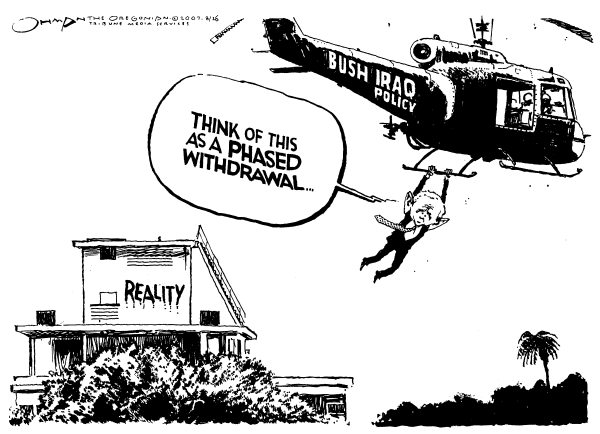 Editorial Cartoon by Jack Ohman, The Oregonian on Vietnam War Lesson Learned