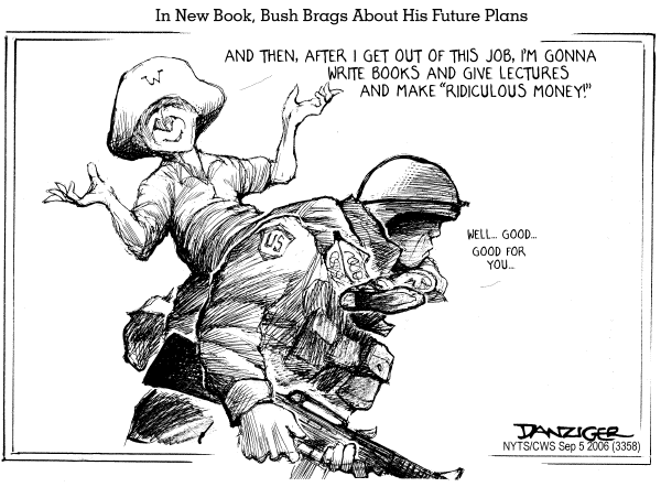 Editorial Cartoon by Jeff Danziger, CWS/CartoonArts Intl. on The President Looks to His Future