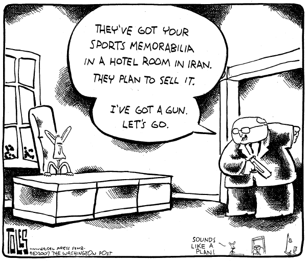 Editorial Cartoon by Tom Toles, Washington Post on The President Looks to His Future