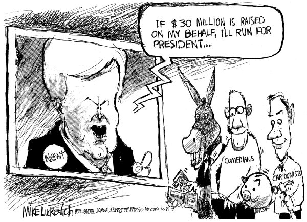Editorial Cartoon by Mike Luckovich, Atlanta Journal-Constitution on GOP Campaign News