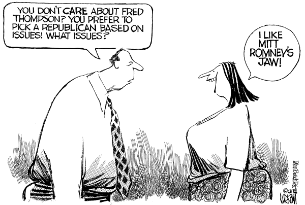Editorial Cartoon by Don Wright, Palm Beach Post on GOP Campaign News