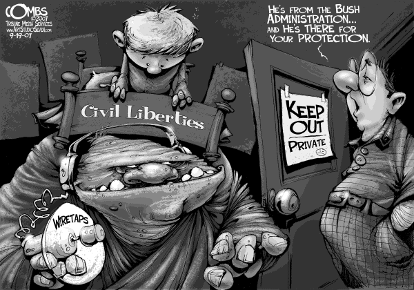 Editorial Cartoon by Paul Combs, Tribune Media Services on Homeland Security Tightens