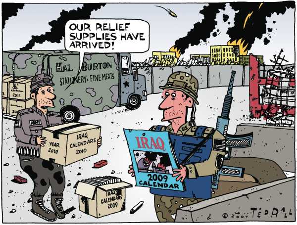 Editorial Cartoon by Ted Rall on More Gains in Iraq