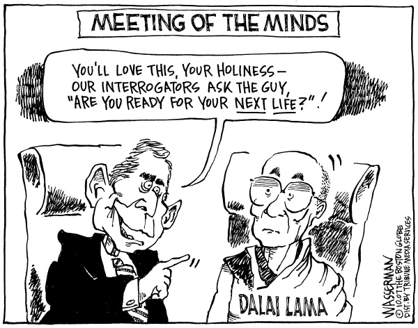 Editorial Cartoon by Dan Wasserman, Boston Globe on President Begins Finishing Kick
