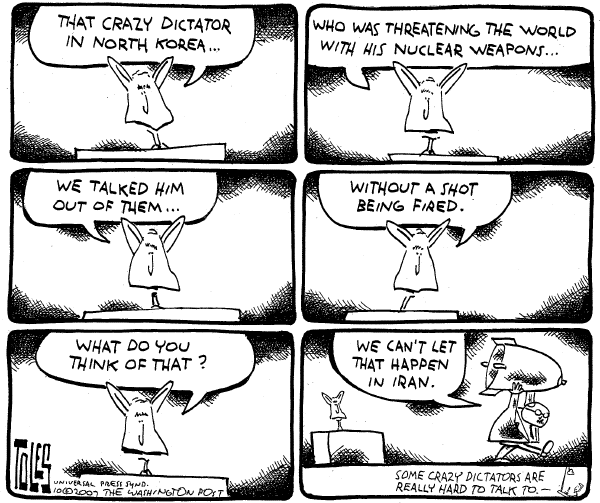 Editorial Cartoon by Tom Toles, Washington Post on President Begins Finishing Kick