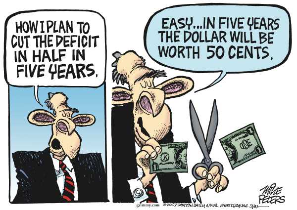 Editorial Cartoon by Mike Peters, Dayton Daily News on Foreclosures Hit Record High